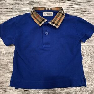 Burberry Kids Polo with Checkered Collar